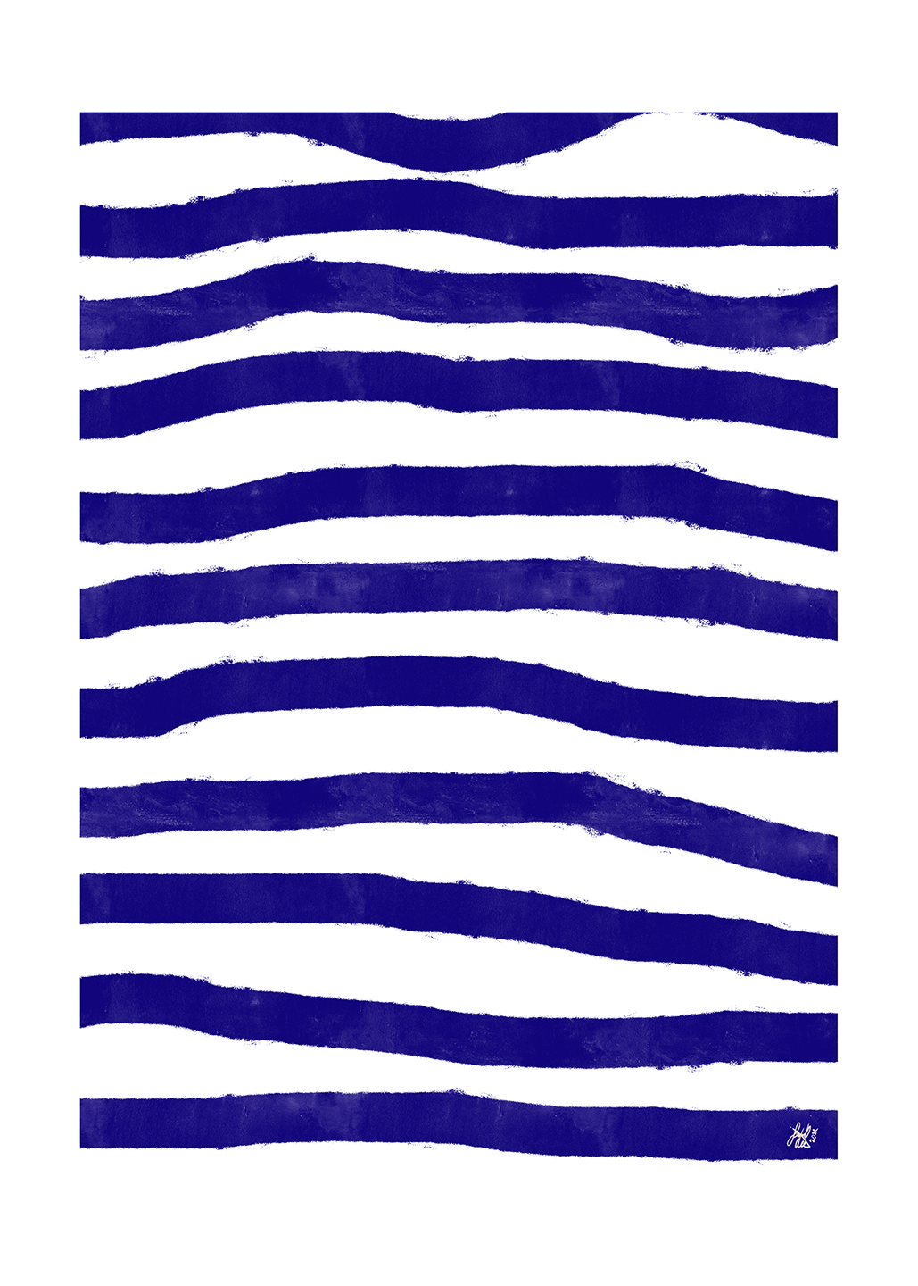 Hurtig levering tilgængelig. [Blue Stripes Af Jacob Lund Art]. Stor opgørelse