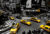 Yellow Taxis At The Time Square Af Rasmus Bendixsen